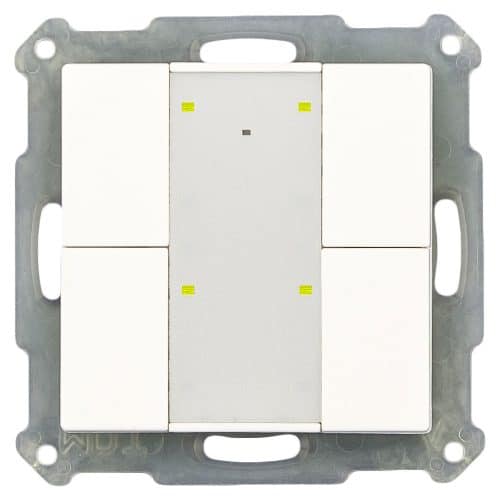 BE-TA55P4.01 - Push Button 4 fold Plus, LED, White Matt finish