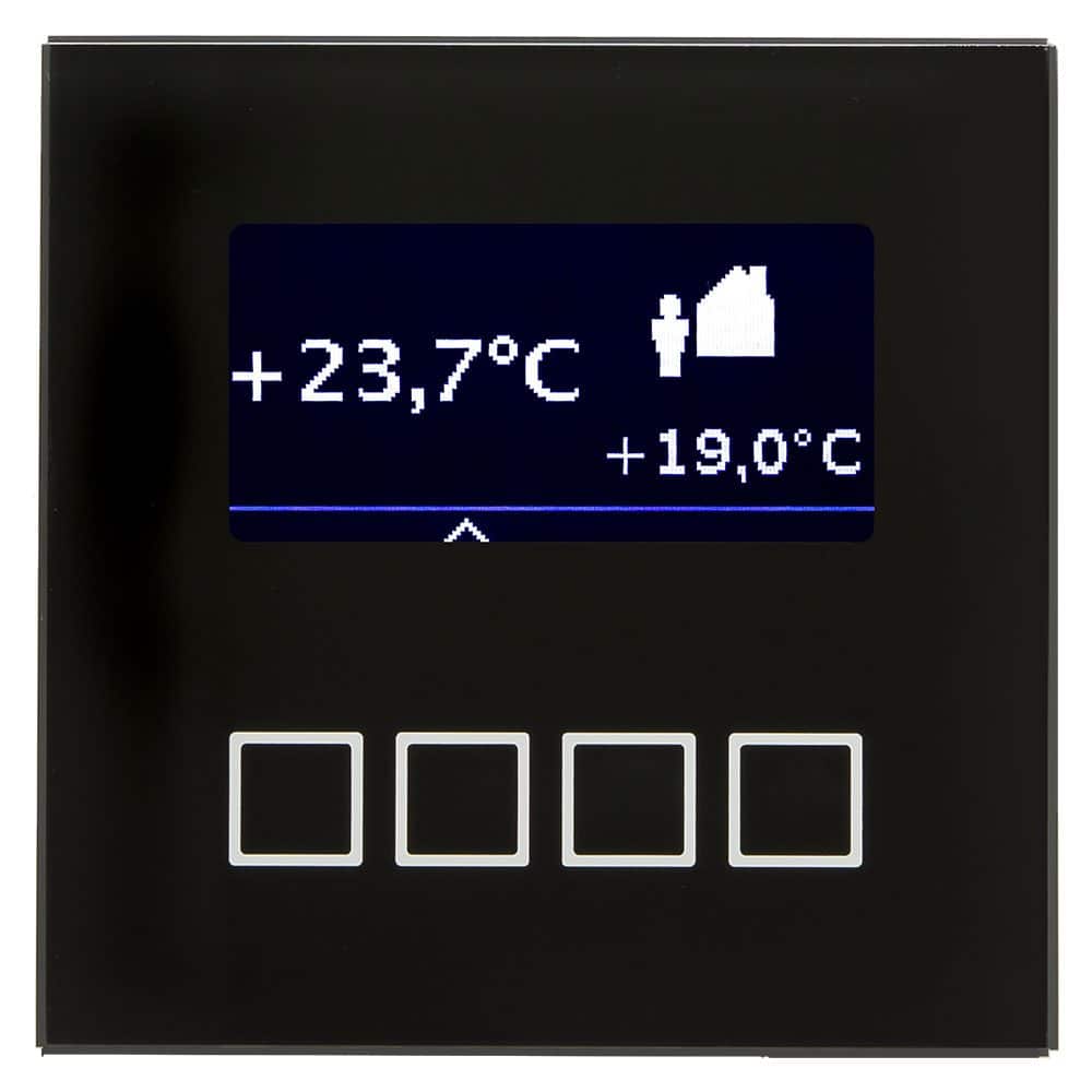 Scn-Rt1Gs01 - Room Temperature Controller, Fm, Glass Black, Adjustable